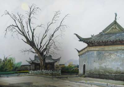 东大教授边走边画画 千余幅画作记录扬州40年