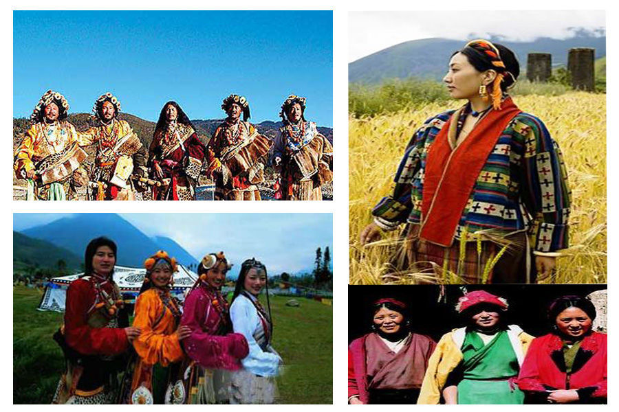 木雅人，说木雅语，归为藏族。分布在分布在四川省甘孜藏族自治州康定县的朋布、沙德、宜代、六巴四个乡和九龙县的唐古乡。由于木雅语的藏文名与西夏的名称一样，所以很多学者怀疑讲木雅语的人可能是西夏人的后代。