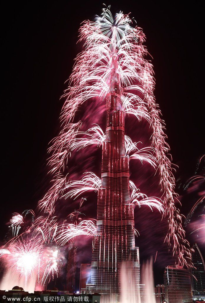 迪拜打造世界级跨年烟火表演 欲破世界纪录