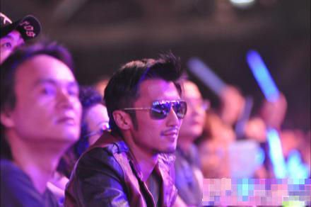 谢霆锋捧场汪峰演唱会 戴墨镜引围观(图)