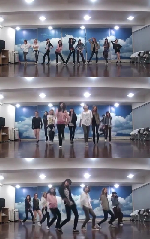 <em>少女时代练习室</em>练舞视频曝光 素颜依旧耀眼(图