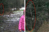 　圆树上骷髅：照片中似乎可以看到一个比较奇怪的骷髅，他正在随着过往行人奔跑。但怀疑者表示，这个骷髅鬼影可能只是树叶或者树枝的阴影混合形成的。
