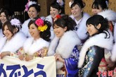 日本传统的成人节，所有满20岁的年轻人将宣告自己迈进了成人行列。