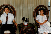 1985年与太太一起访问中国