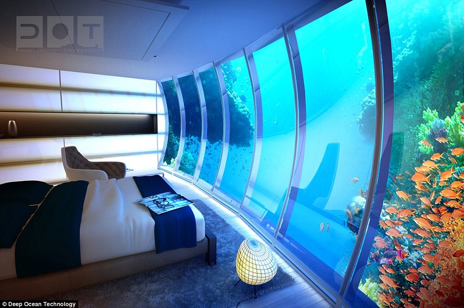 与鱼共枕眠 迪拜推出海面下10米酒店客房