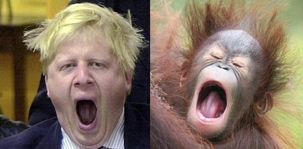 伦敦市长被指动作表情极像猩猩