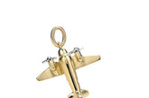 Tiffany 18k可旋转金螺旋桨机吊坠。