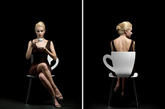 韩国设计师Sunhan kwon 设计的咖啡杯椅子（Coffee Chair），将椅背设计成一个咖啡杯的剪影，杯子的手柄部分则可用来悬挂衣服、包包等物。有黑、白、棕三种颜色，非常适合摆放在咖啡馆里。

