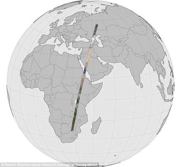 nasa卫星拍摄地球最大全景图 长近万千米