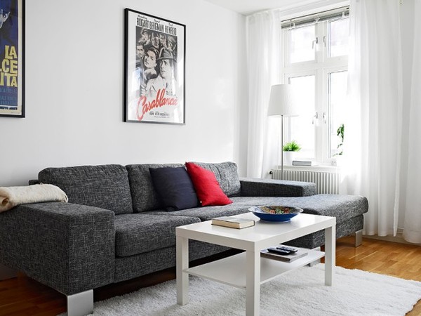 灰色系地板情系灰白北欧公寓 低调颜色衬托高贵气质