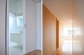     葡萄牙设计机构OODA改造的一处叫做“227 flat”的海边双层住宅。室内更换了全新的木制地板、门、家具和楼梯，墙壁和天花板涂白色漆料，以增加反光并且使室内看起来更为宽广。开放的楼梯间位置设有一个网状吊床，提供了额外的休闲放松空间。(实习编辑：李黎星)

