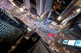 俯拍纽约时代广场。