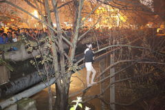  南宁站街“女”遇民警上树对峙