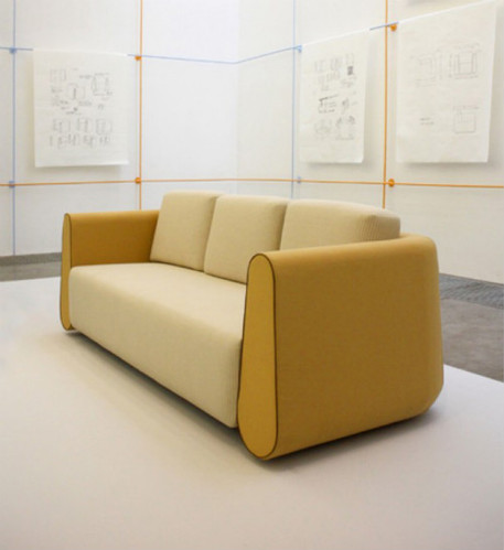 最炫民族风 灵感来自汉服和寺庙的沙发设计
