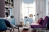 起居室，作为宜家一如既往维持风格的展示空间，维持了瑞典设计温馨舒适的特点，同时也富于多种功能。（实习编辑：辛莉惠）