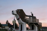  Dog Bark Inn in Cottonwood, 位于爱达荷。床头上有小狗的装饰，早餐形状也酷似一只大狗，室内的所有设计都和可爱的狗狗有关系。如果你是爱狗一族，想必你已经身未动，心已远了吧?