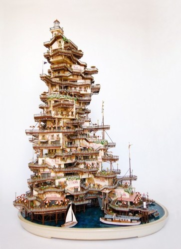 日本盆栽艺术家相羽高德的微型建筑世界
