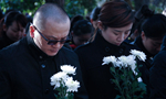 素雅的菊花寄托着哀思，遍布南京北极阁丛葬地的各个角落。