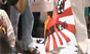 香港反日游行 民众焚烧日本旗