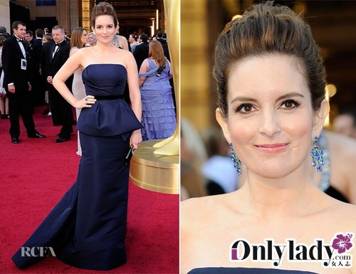 Tina Fey In Carolina Herrera – 2012 Oscars