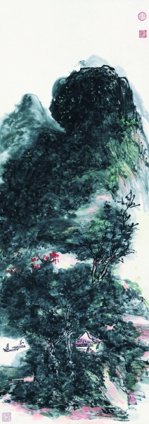 青山红树图（国画） 黄宾虹 浙江美术馆藏