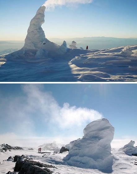 埃里波斯火山的冰塔(南极洲)