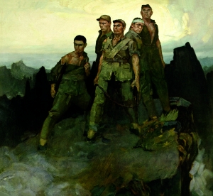 　　詹建俊《狼牙山五壮士》  油画 1959年
