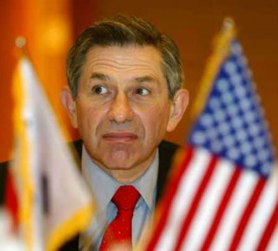 美国国防部前副部长保罗·沃夫维兹(Paul Wolfowitz)。
