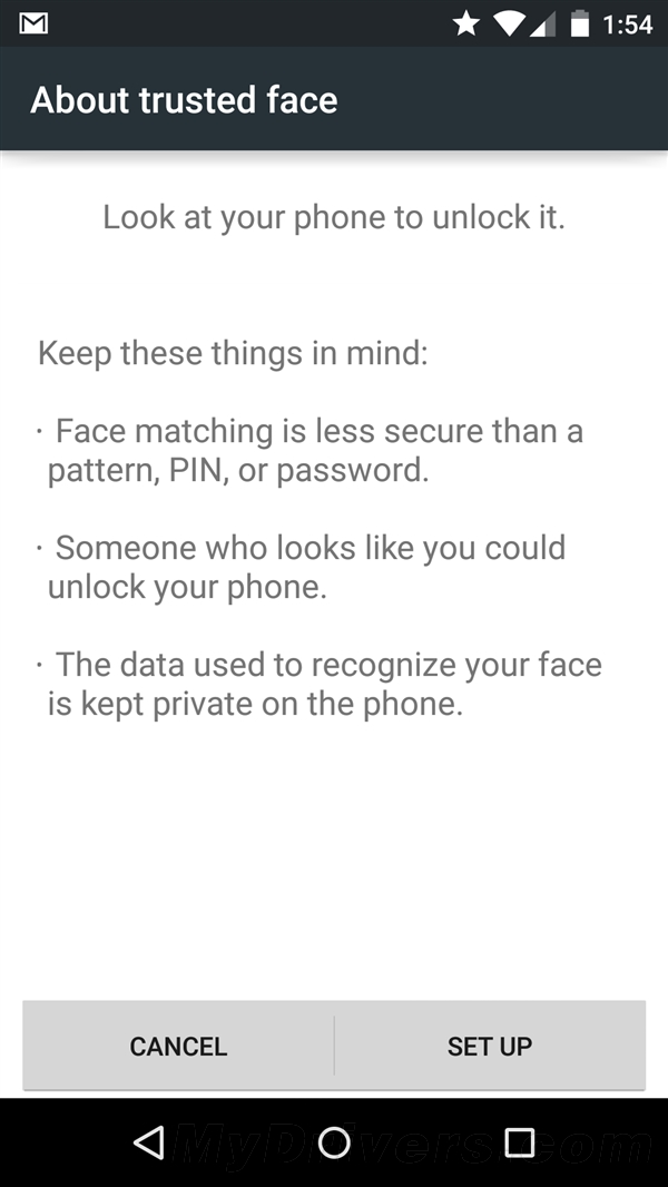 Android 5.0的人脸解锁终于能用了