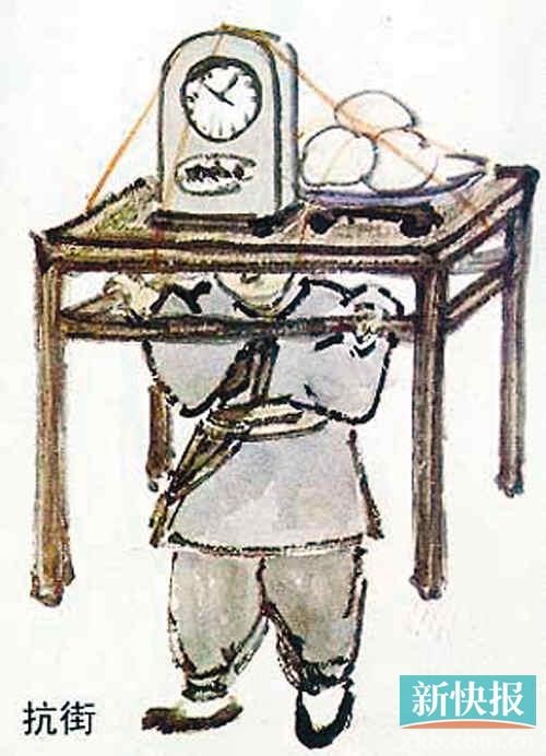 ■陈师曾《北京风俗图》(部分)