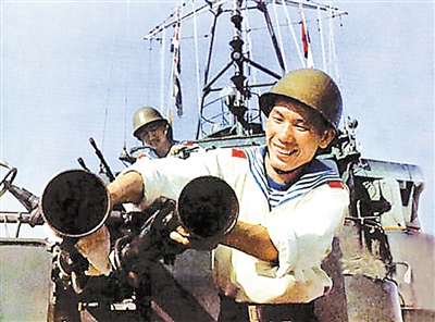 ▲在西沙海战中荣立一等功的我军炮长田忠槐。