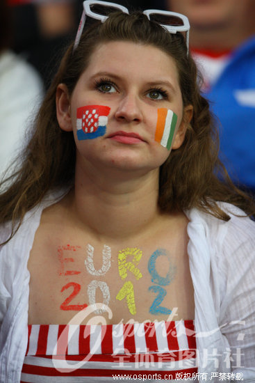 (图)欧洲杯16国美女球迷姿色大拼盘-克罗地亚