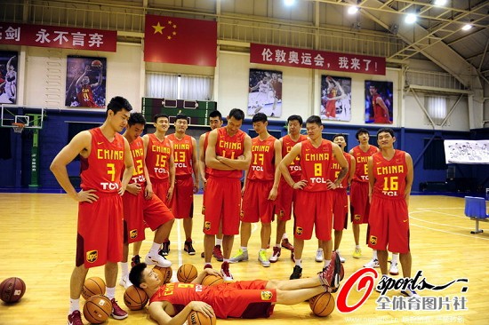 (图)中国男篮拍摄全家福