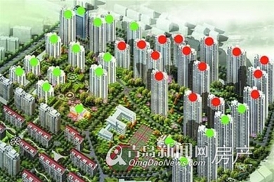 洛阳路保障房片区（二期）效果图 （绿色部分为二期 红色部分为一期）