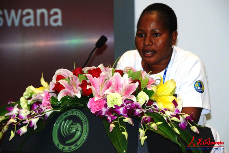 博茨瓦纳学生代表Fildah Raokgwathile（人民网记者 郑青亭摄）