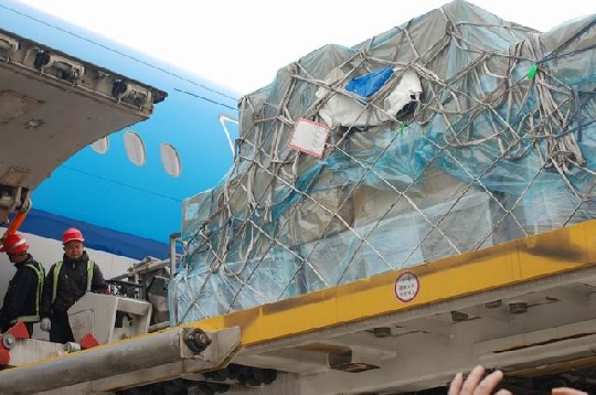 杭州机场成功保障荷兰皇家航危险品运输任务