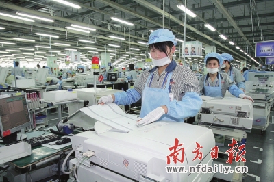 苏州高新区佳能有限公司数码复印机生产车间