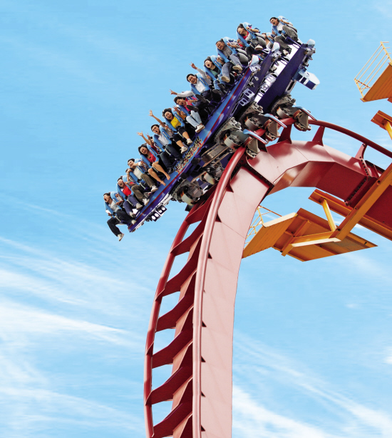 长隆欢乐世界的垂直过山车