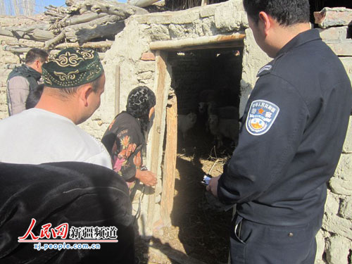 新疆乌苏民警帮村民找回15只丢失的羊(图)