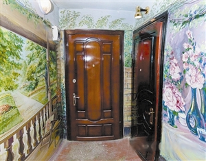 创意生活手绘墙 旧房走廊皆艺术