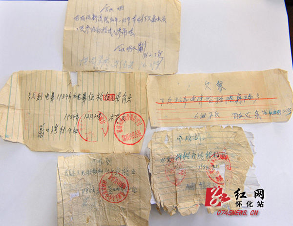 保存30年的5张白条