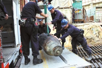 香港拆除二战炸弹|炸弹|弹壳