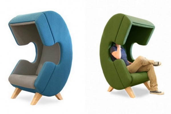 情侣煲电话粥最佳选择:荷兰艺术家推话筒创意沙发