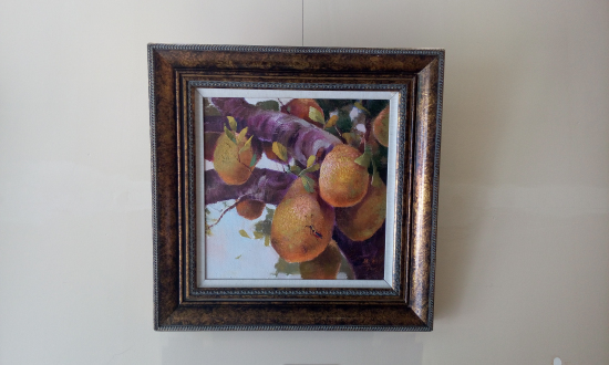 海南著名画家周铁利先生现场进行油画作品分析讲解.