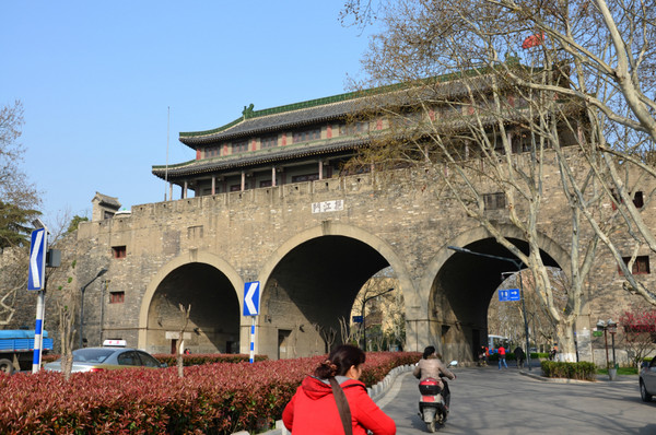 南京小桃园 古城墙下花香飘