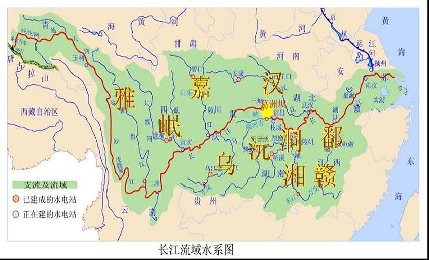 长江及其支流地图图片