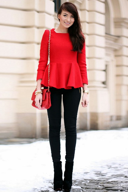 街头经典红黑搭明星潮人齐演绎