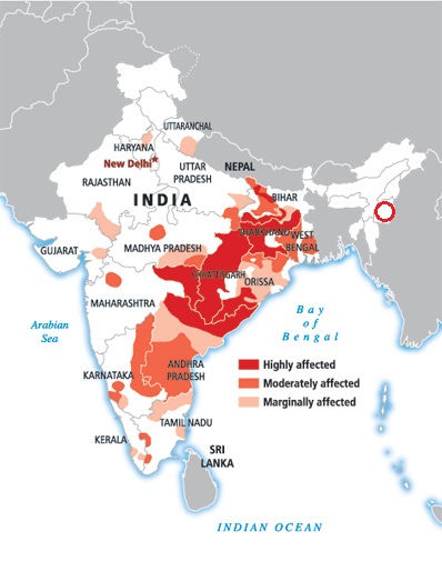 印度独立势力分布图图片