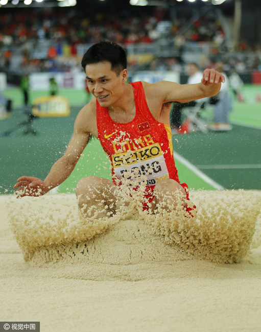 室内世锦赛董斌三级跳夺历史第3金