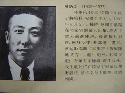 纪念蔡炳炎将军 合肥柳荫塘路改名为炳炎路